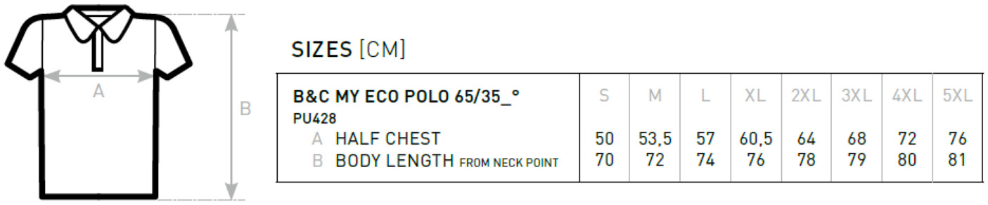 B&C: My Eco Polo 65/35_° PU428 B&C: My Eco Polo 65/35_° PU428