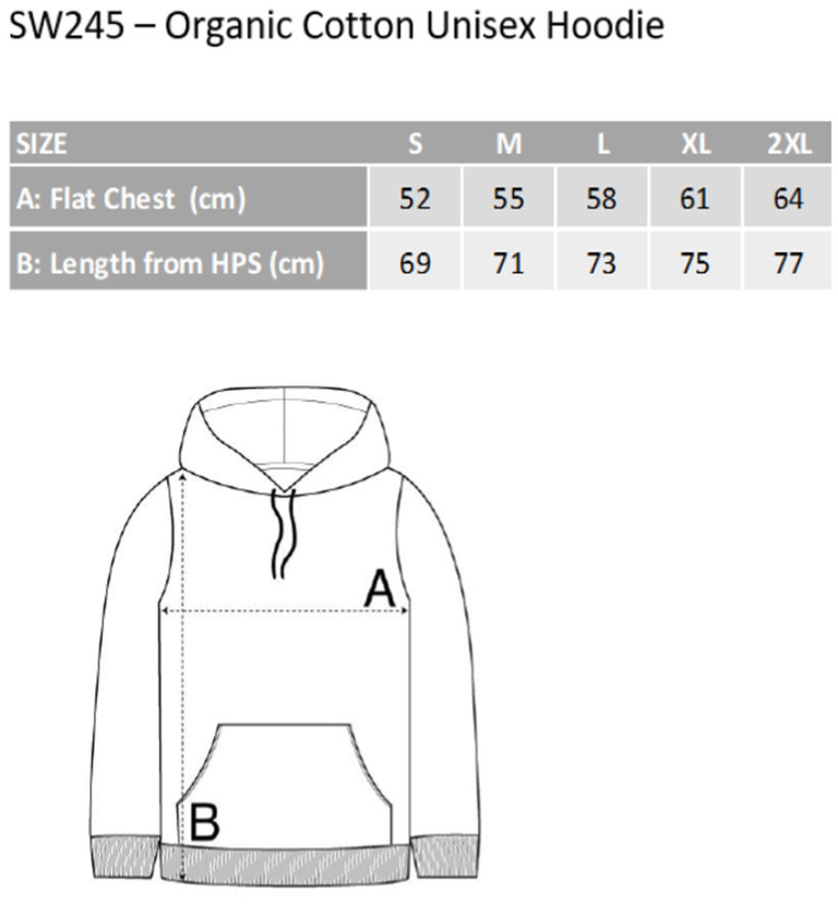 Starworld: Organic Cotton Unisex Hoodie SW245 Starworld: Organic Cotton Unisex Hoodie SW245