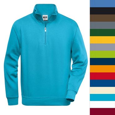 James & Nicholson: Workwear Half Zip Sweat JN831